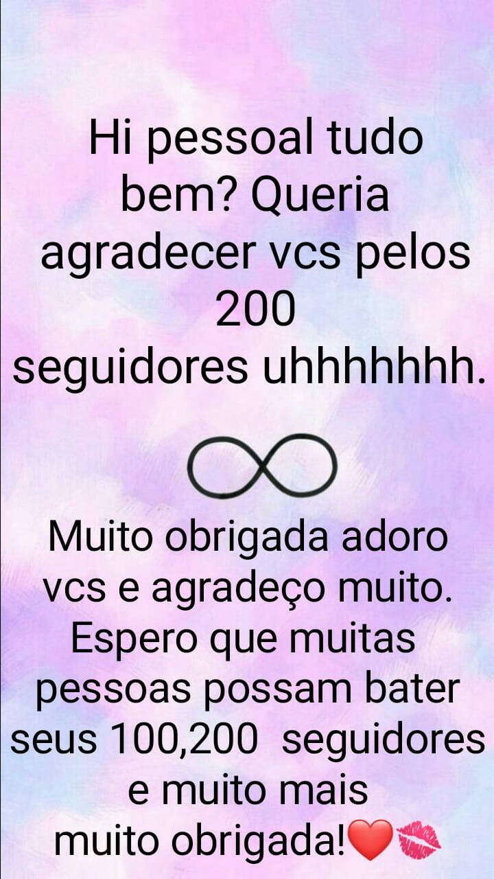 Fashion Agradecimento 200 seguidores 