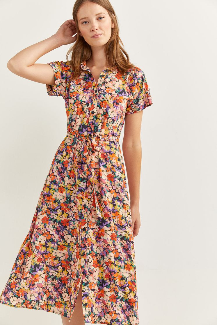 Moda Vestido camisero estampado Springfield