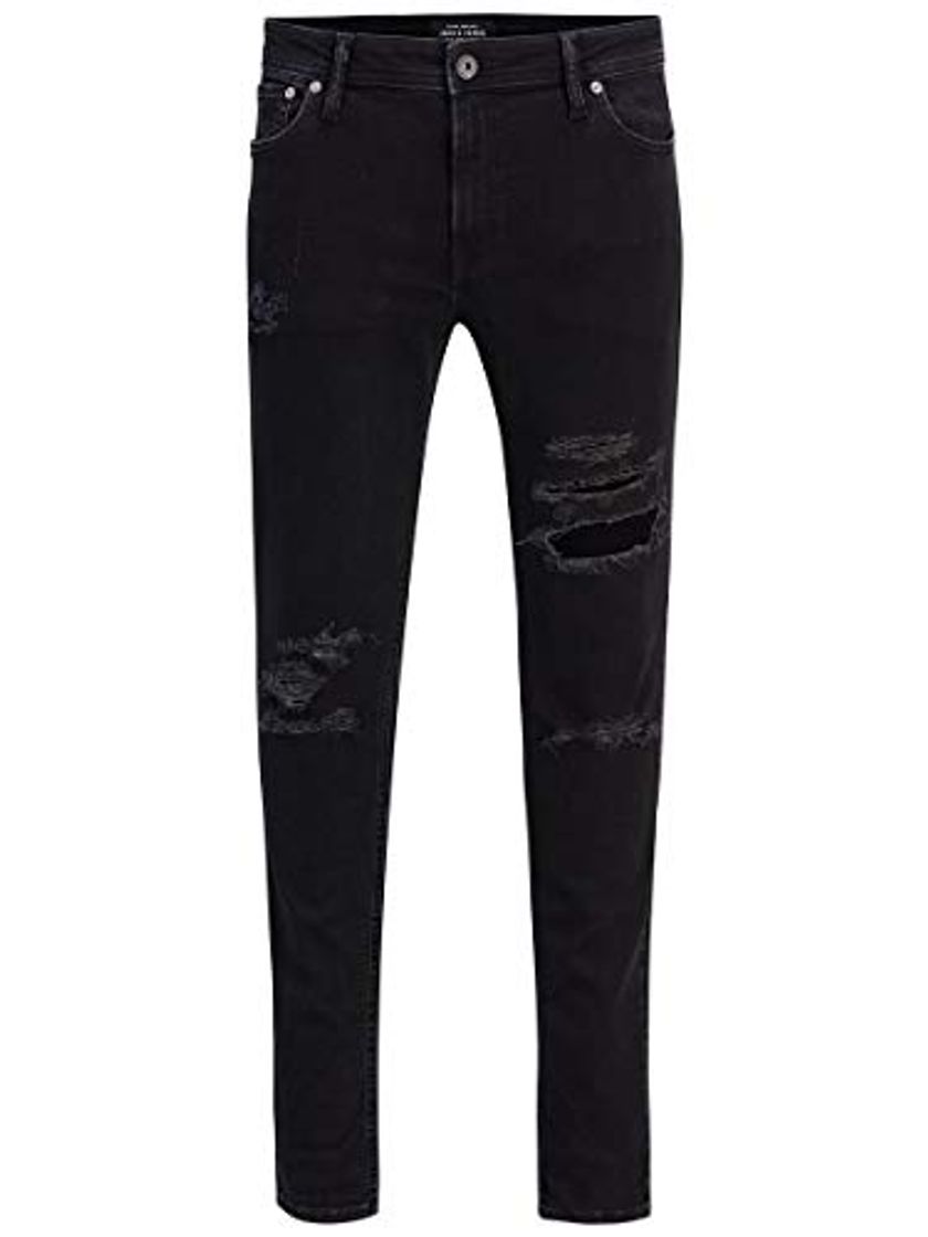 Social JACK & JONES Jjiliam Jjoriginal Am 502 Lid STS Vaqueros Skinny, Negro
