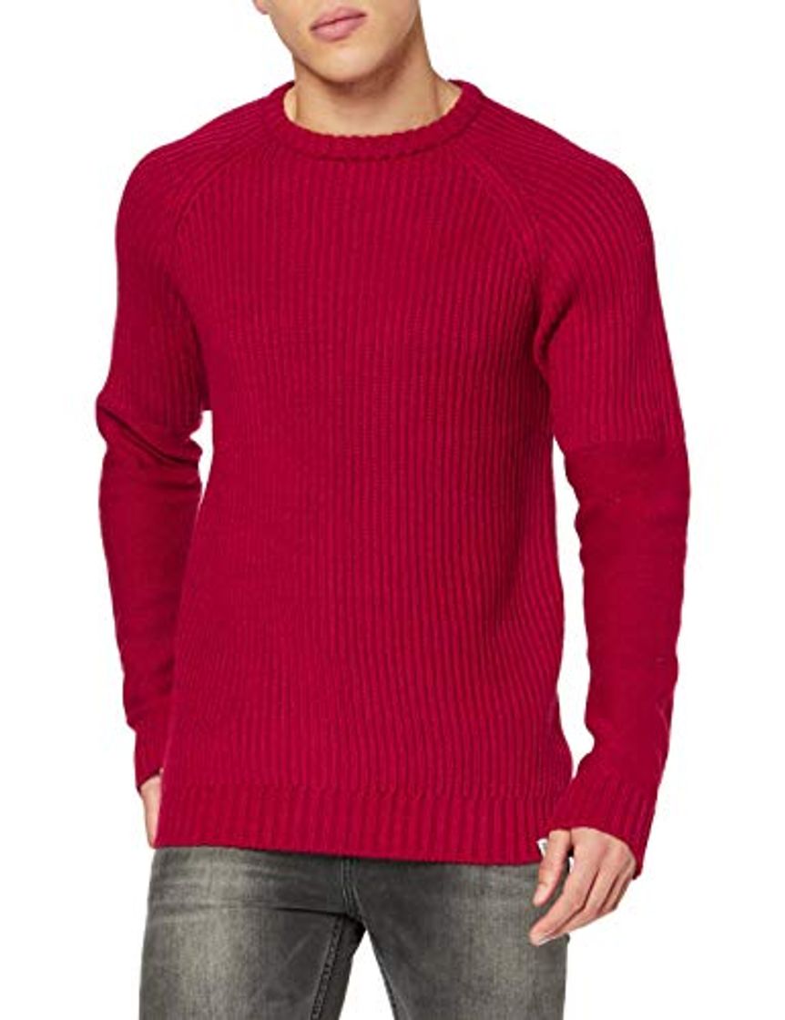 Moda Jack & Jones JCOPIKE Crew Neck Suéter, Rojo