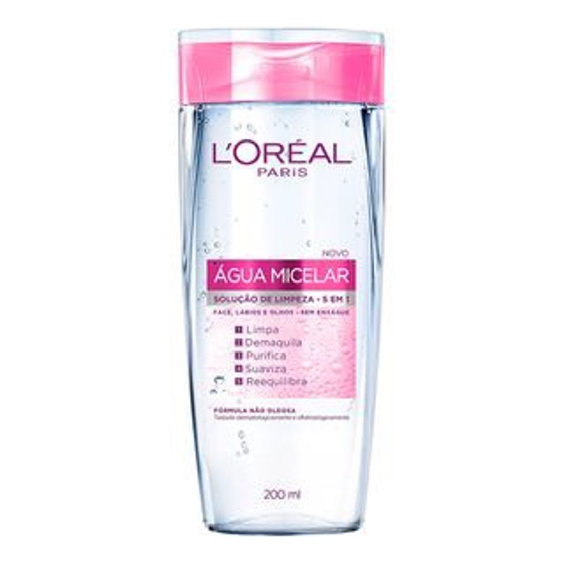 Moda Água Micelar Loréal Solução de Limpeza Facial 5 em 1 200ml