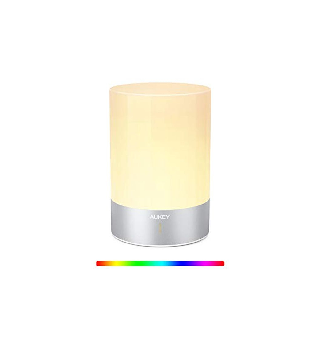 Product AUKEY Lámpara de Mesa Recargable con Luz Blanca Cálida Regulable & Color-Cambiante