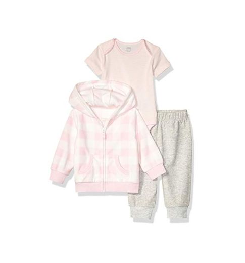 Amazon Essentials 3-Piece Microfleece Hoodie Set Infant-and-Toddler-Pants-Clothing-Sets