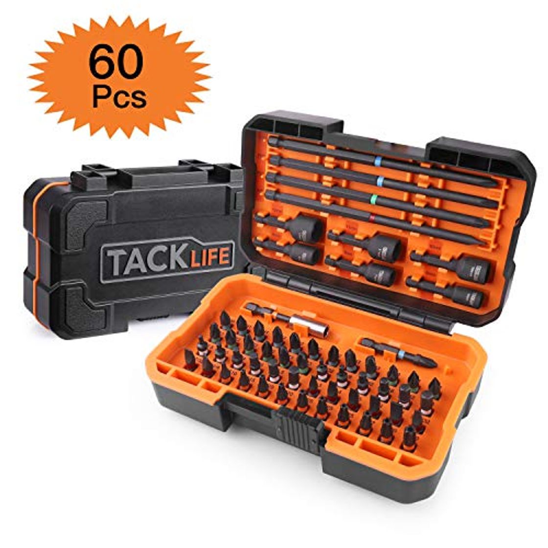 Places TACKLIFE PSDB1B Juego de Puntas 60 Pcs en 1