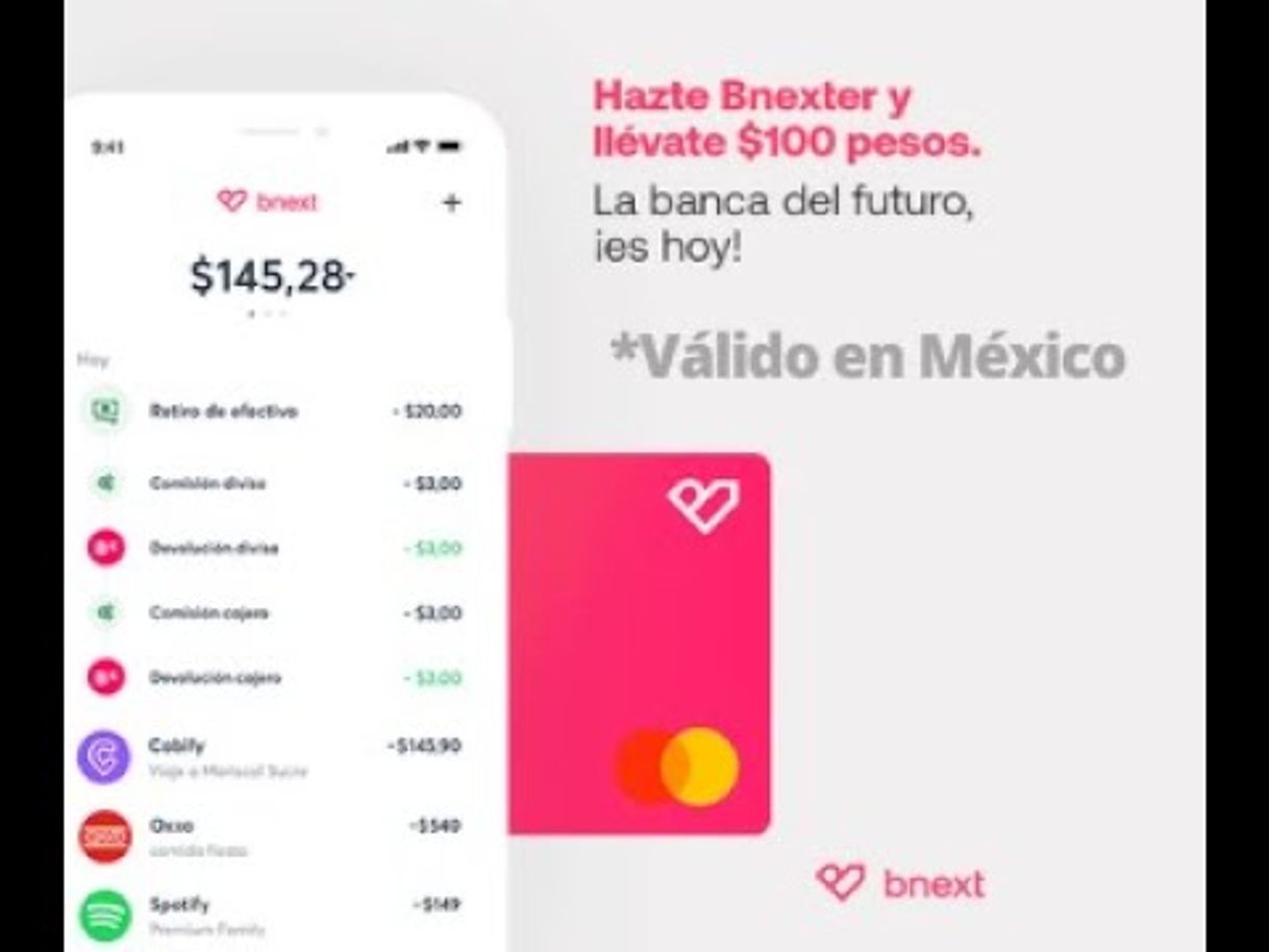 Moda Descarga Bnext desde este enlace y consigue $100 de regalo 