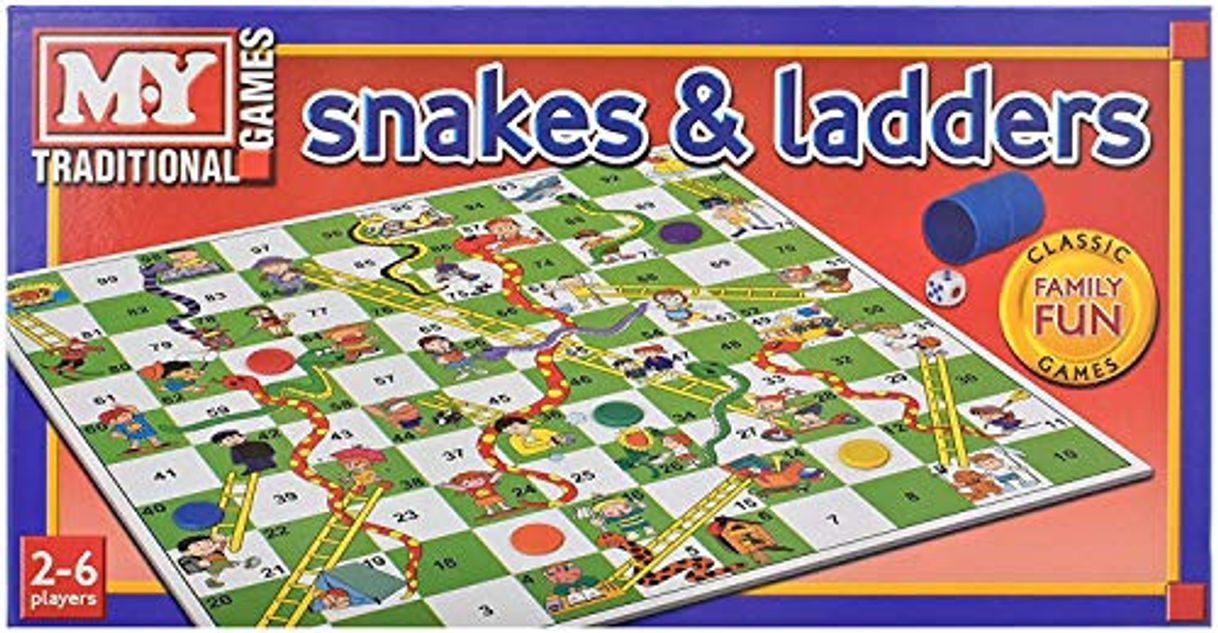 Social KT Serpientes y Escaleras Juego de Mesa Tradicional Juego de los niños