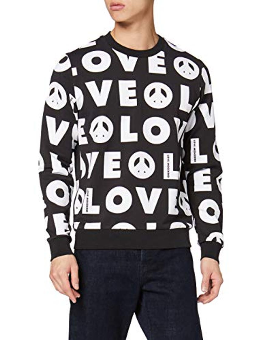 Lugares Love Moschino Slim Fit Long Sleeve Sweatshirt_Allover Love Print Sudadera,