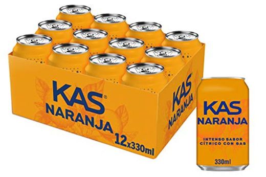 Kas Naranja - Bebida refrescante de zumo de fruta, lata 330 ml
