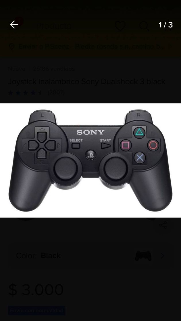 Fashion Joystick inalámbrico Sony Dualshock 3 black | Mercado Libre