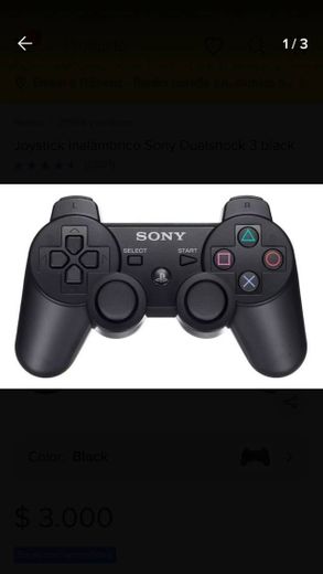 Joystick inalámbrico Sony Dualshock 3 black | Mercado Libre