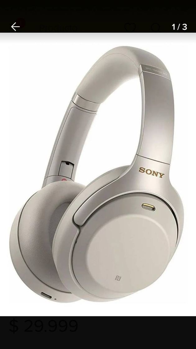 Fashion Auriculares inalámbricos Sony WH-1000XM3 silver | Mercado Libre