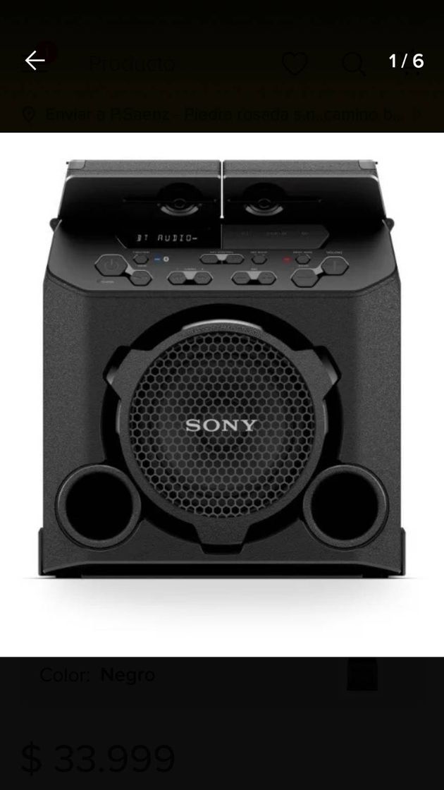 Fashion Minicomponente Para Exterior Equipo De Musica Sony Gtk-pg10 ...