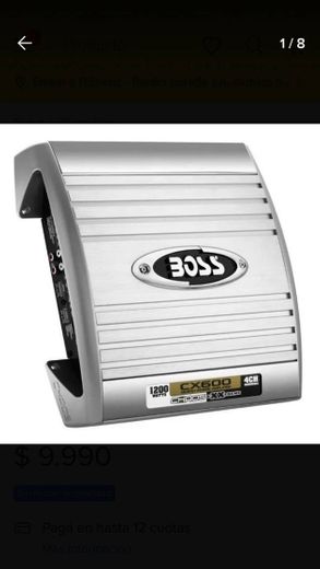 Potencia Auto Boss Cx600 4 Canales Puenteable 800 Watts Gtia ...