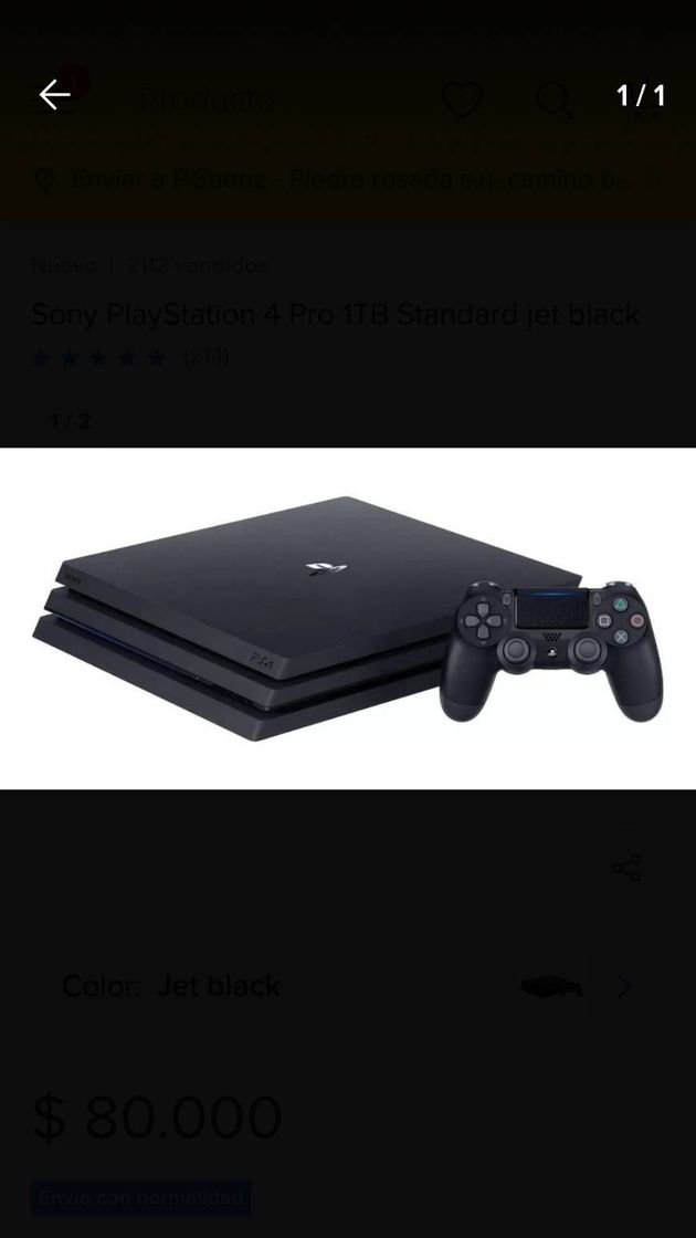 Fashion Sony PlayStation 4 Pro 1TB Standard jet black | Mercado Libre