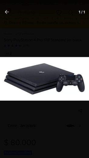 Sony PlayStation 4 Pro 1TB Standard jet black | Mercado Libre