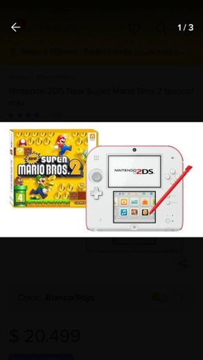 Nintendo 2DS New Super Mario Bros 2 blanco/rojo | Mercado Libre