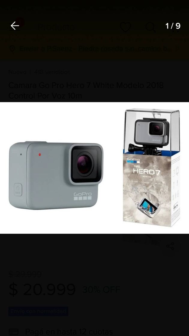 Fashion Camara Go Pro Hero 7 White Modelo 2018 Control Por Voz 10m ...