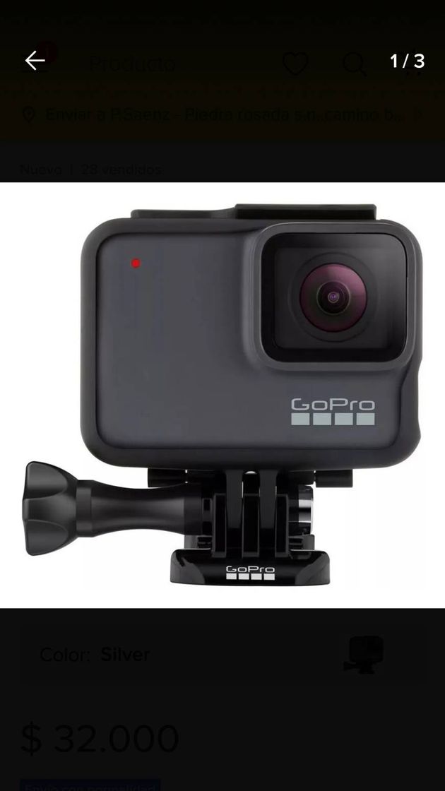 Fashion Go pro Hero 7 silver