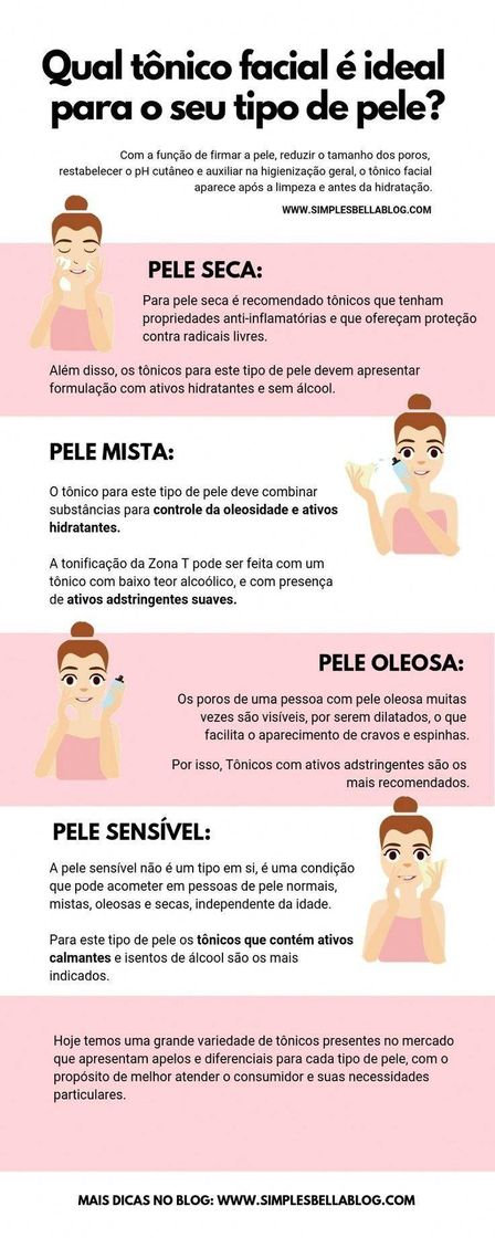 Moda QUAL TÔNICO FÁCIL É O IDEAL PARA O SEU TIPO DE PELE?