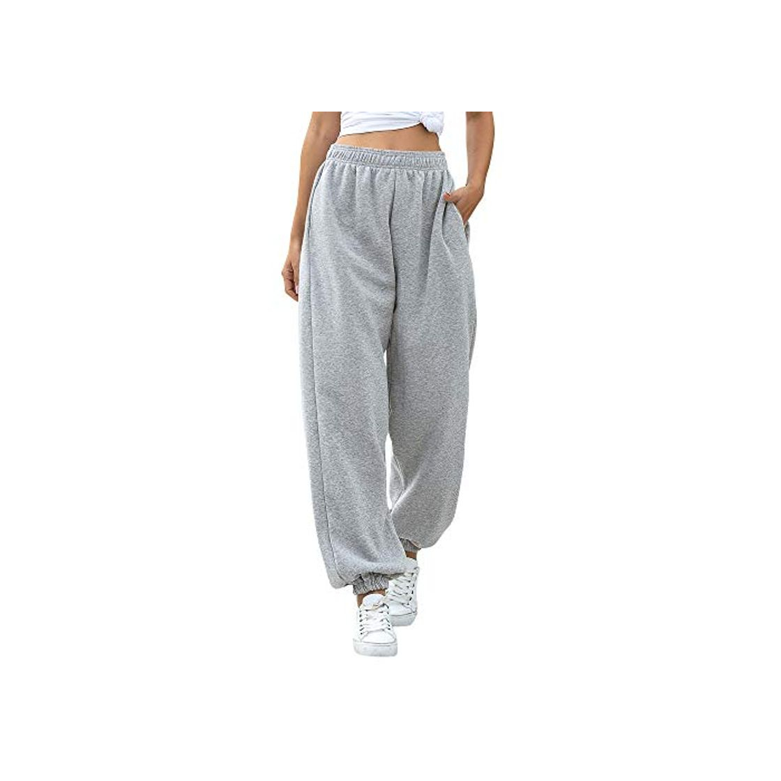 Moda MoneRffi Mujer Pantalones Jogging Elastica Cintura Comodo Largos Pantalón Deportiva Deportes Jogger Pants Pantalon Chandal con Bolsillos Sweatpants Casual