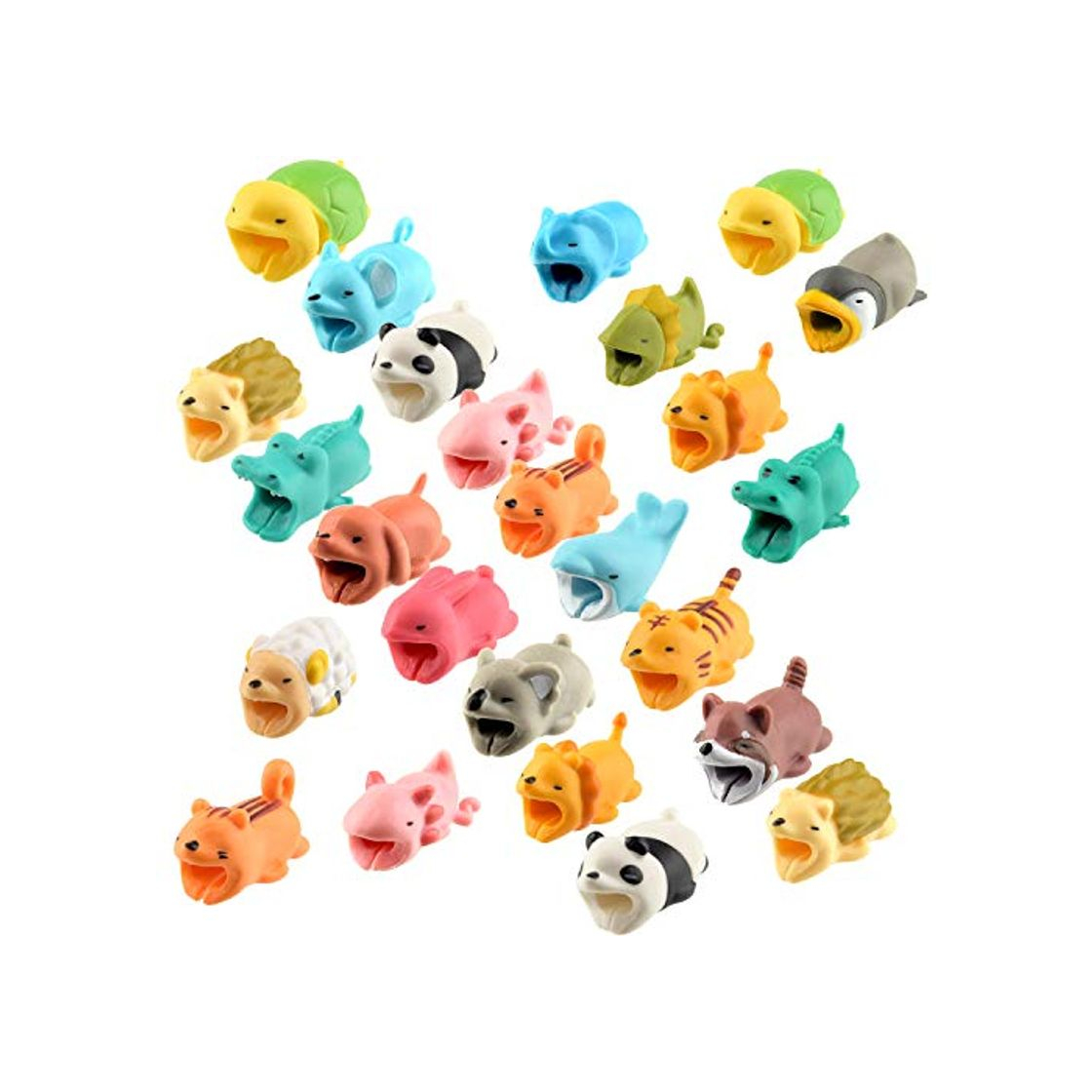 Electrónica TUPARKA 25 PCS Protector de Cable Cute Animals,Mordeduras de Cable, Diseño de