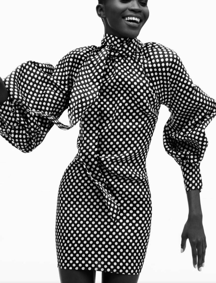 Social VESTIDO SATINADO LUNARES