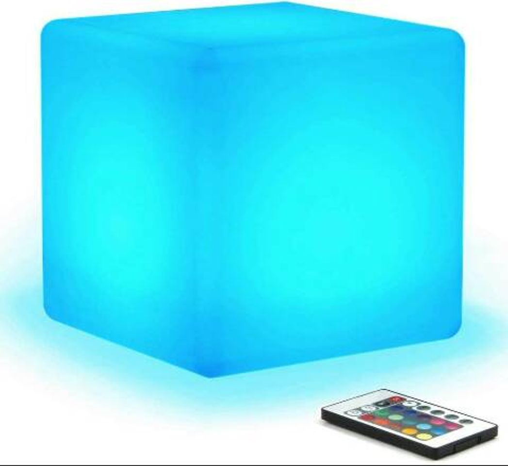 Moda Mr.Go - Cubo de luz LED recargable e impermeable, 16 colores