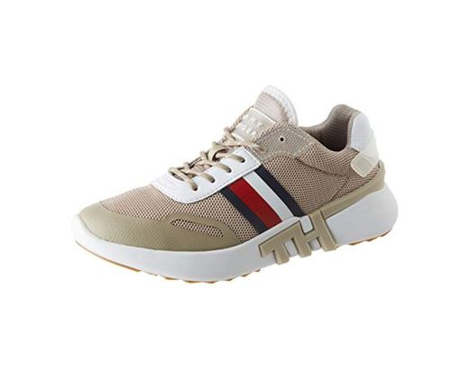 Tommy Hilfiger Tommy Sporty Runner, Zapatillas para Mujer, Beige