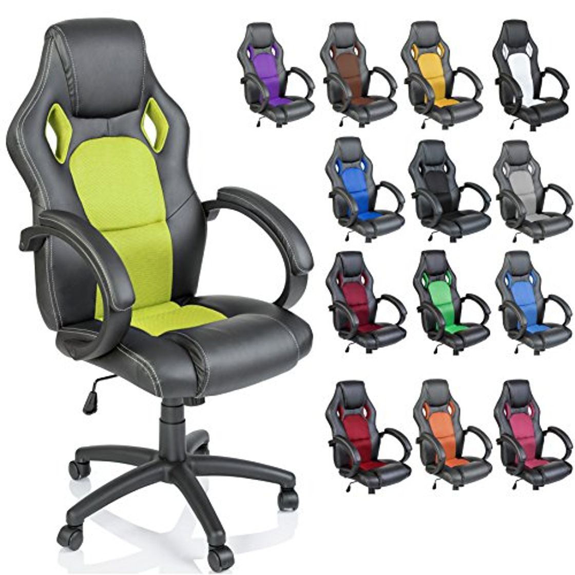 Social TRESKO Silla giratoria de oficina Sillón de escritorio Racing disponible en 14