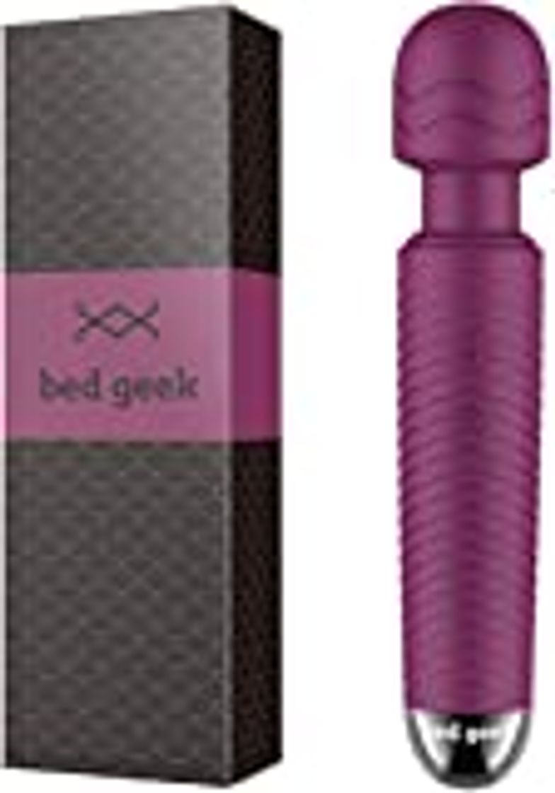 Product Masajeador de Varita de bed geek Inalámbrico de mano Masaje eléctrico Piel Suave Silicona 25 patrones USB resistente al agua Alivio de estrés Recargable Recuperación deportiva Negro