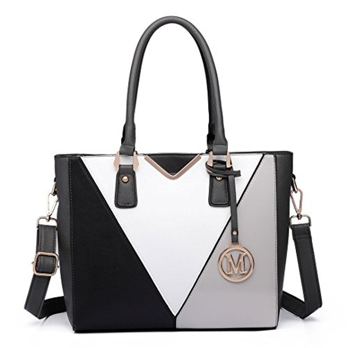 Social Miss Lulu Bolso de Mano Mujer Bolso Señora Tote Multicolor Piel Sintética