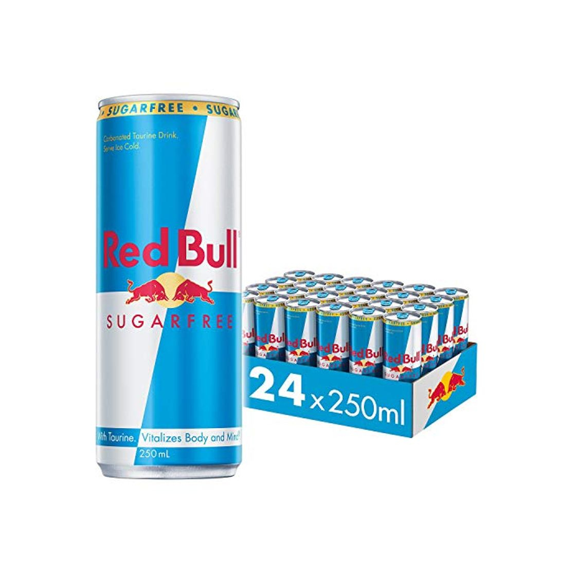 Social Red Bull Sugarfree, Bebida energética - 24 de 250 ml.