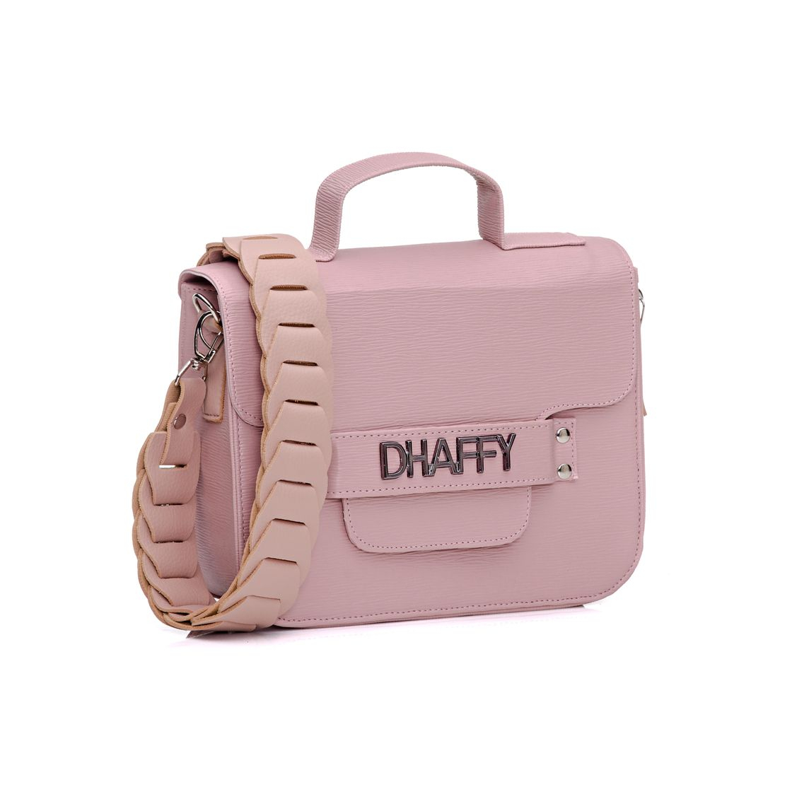 Fashion Bolsa DHAFFY BOLSAS Alça Trabalhada Rosa