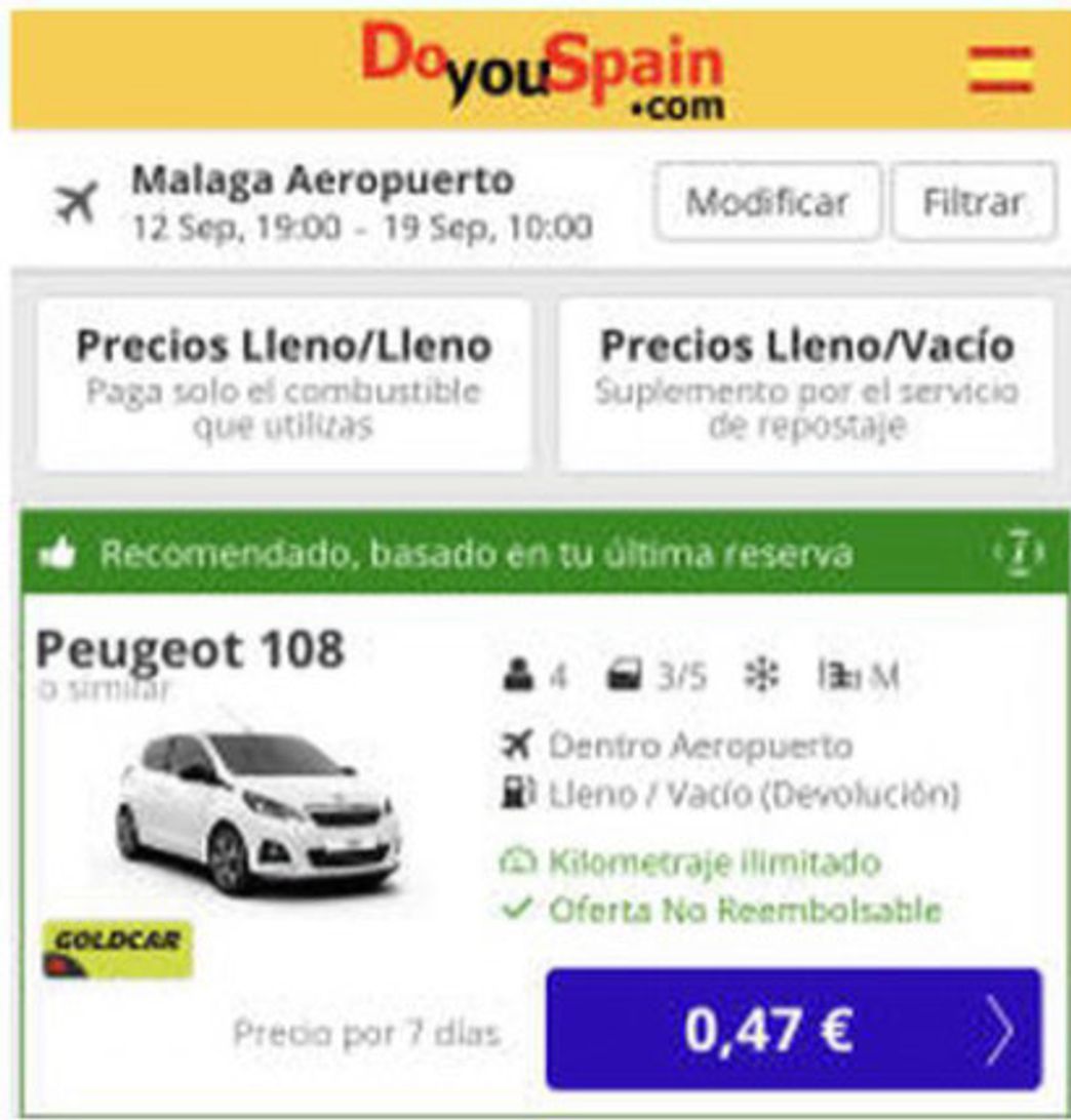 Moda DoYouSpain: Alquiler de Coches en España