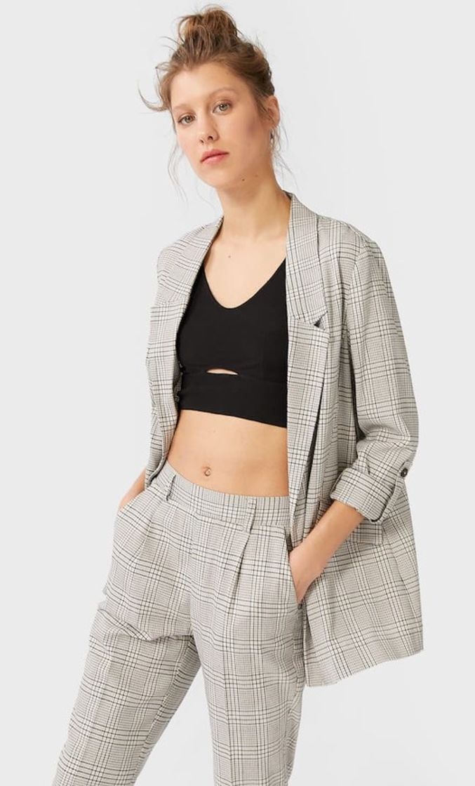 Moda Checked flowing blazer - Women's fashion