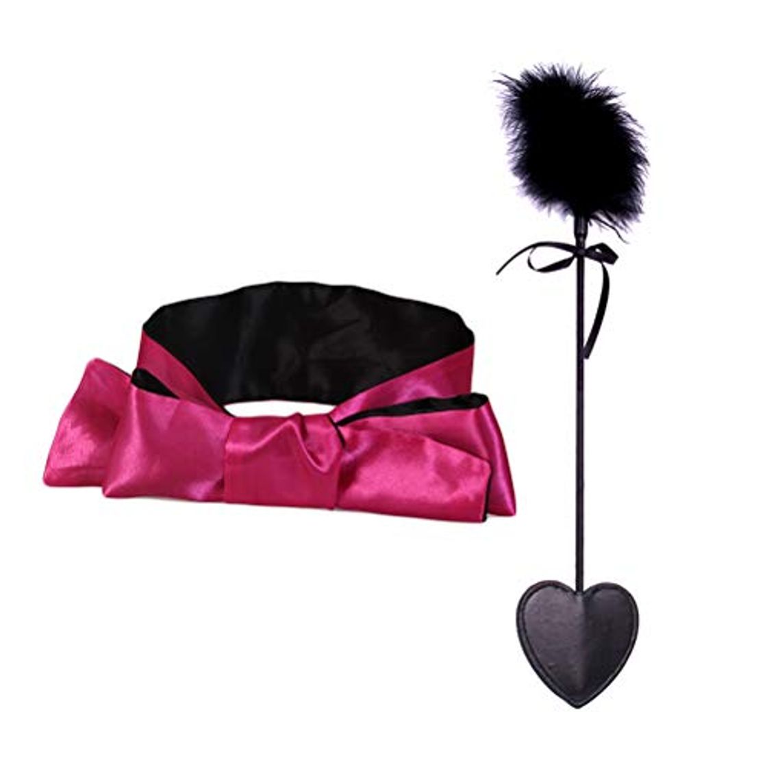 Places Amosfun Flirting Tickler Hearted en Forma de Cuero de Plumas Hand Spanking