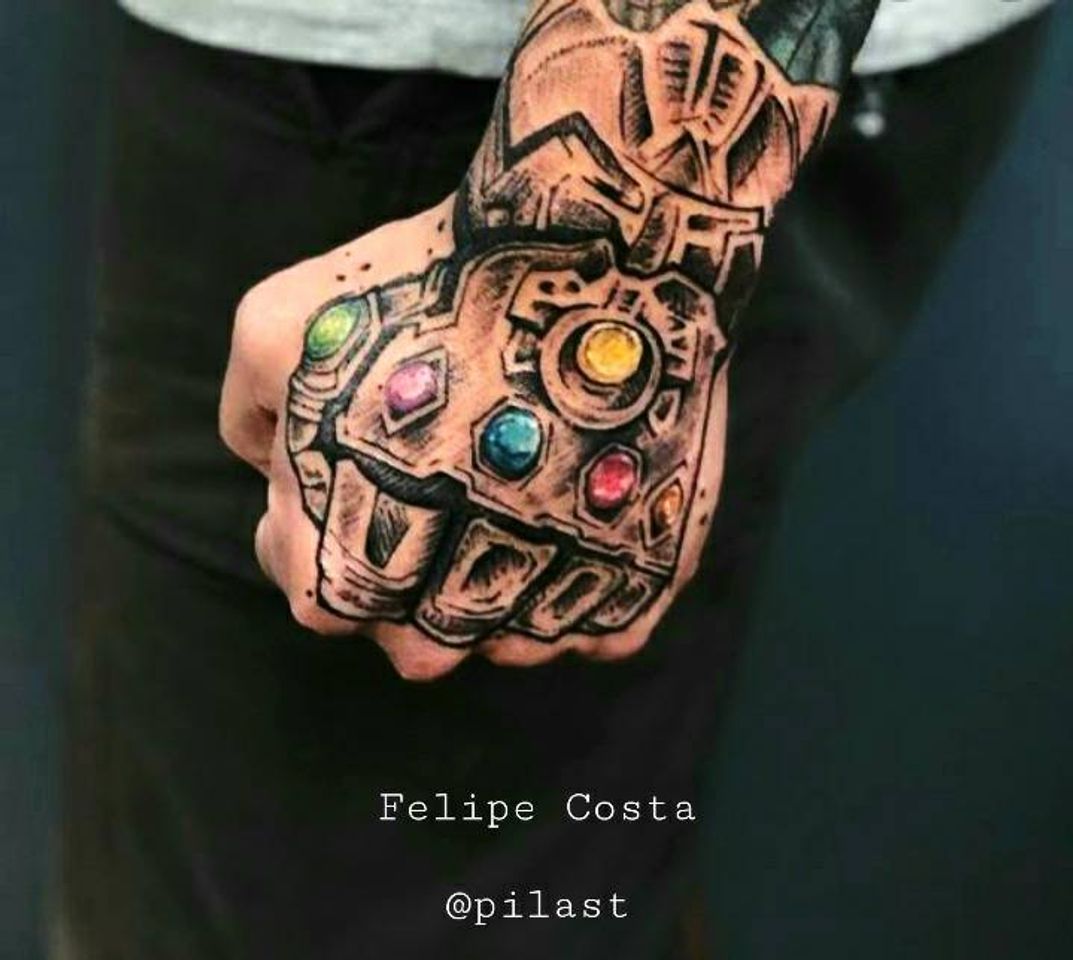 Moda Tatuagem Avengers (Manopla do Infinito)