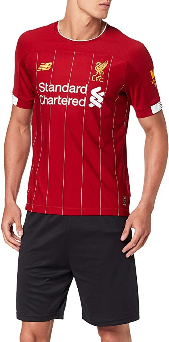 Fitness New Balance Liverpool FC Home SS Jersey No EPL Patch Camiseta Crew