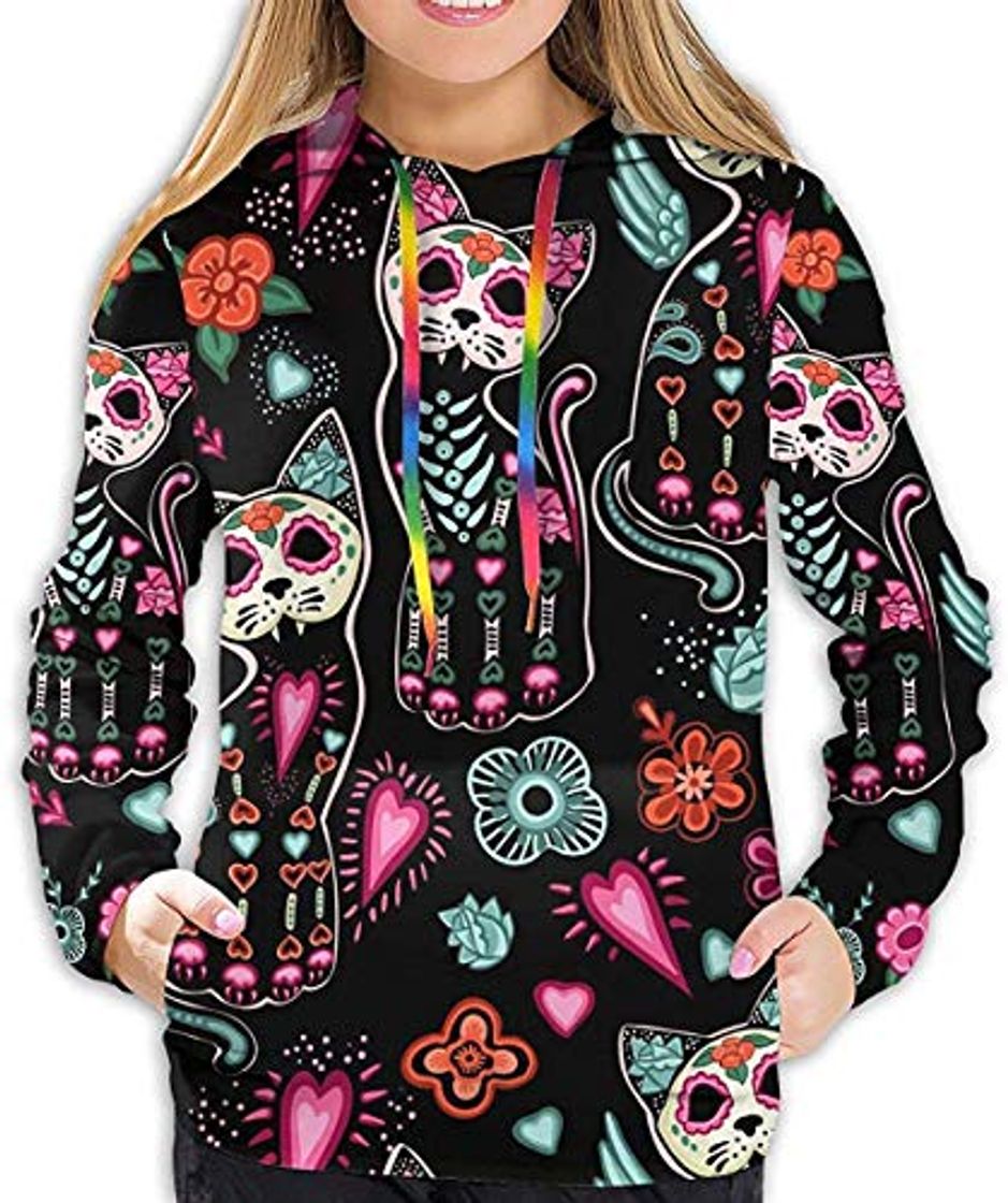 Fashion Redsheep Day of the Dead and Halloween with Cats - Sudadera con