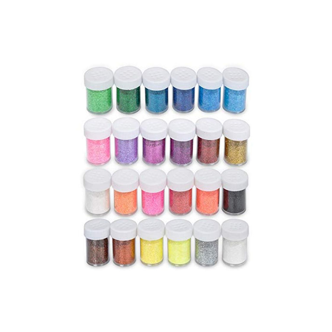 Social Biutee Set de 24 Botes Purpurina Manualidades Decorar Purpurina Perfeto para Caras