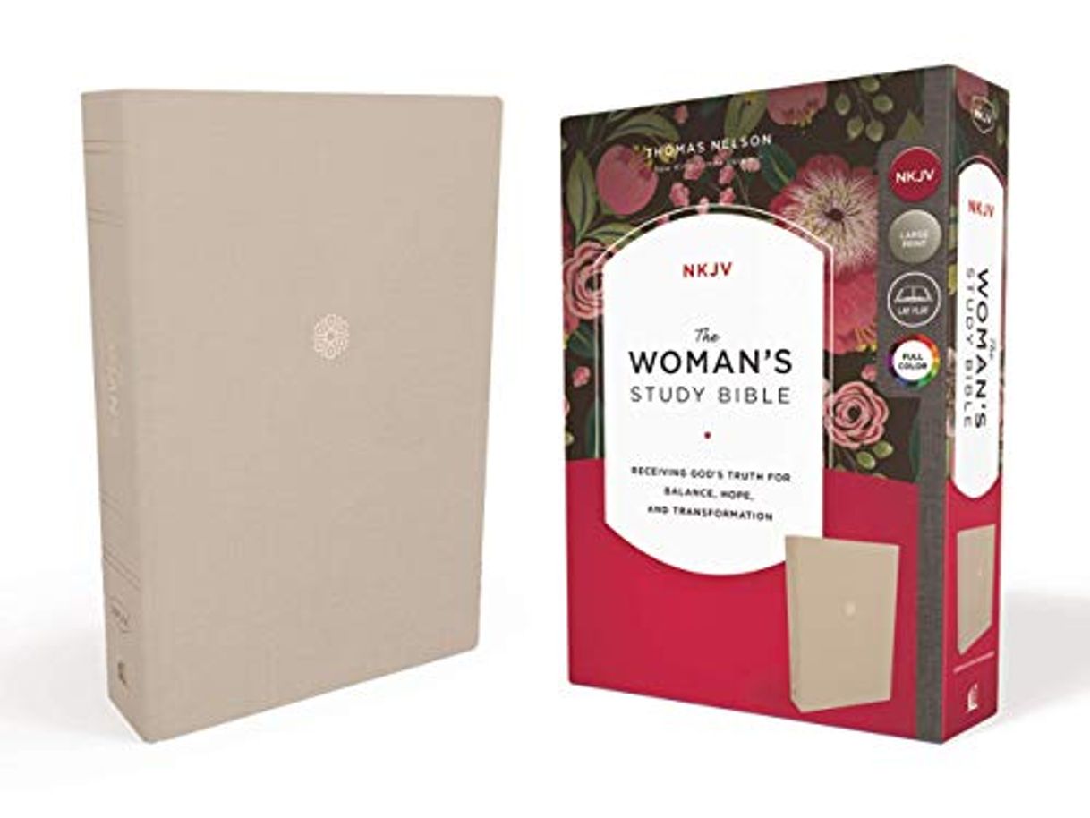 Books The NKJV, Woman's Study Bible, Cloth over Board, Cream, Red Letter, Full