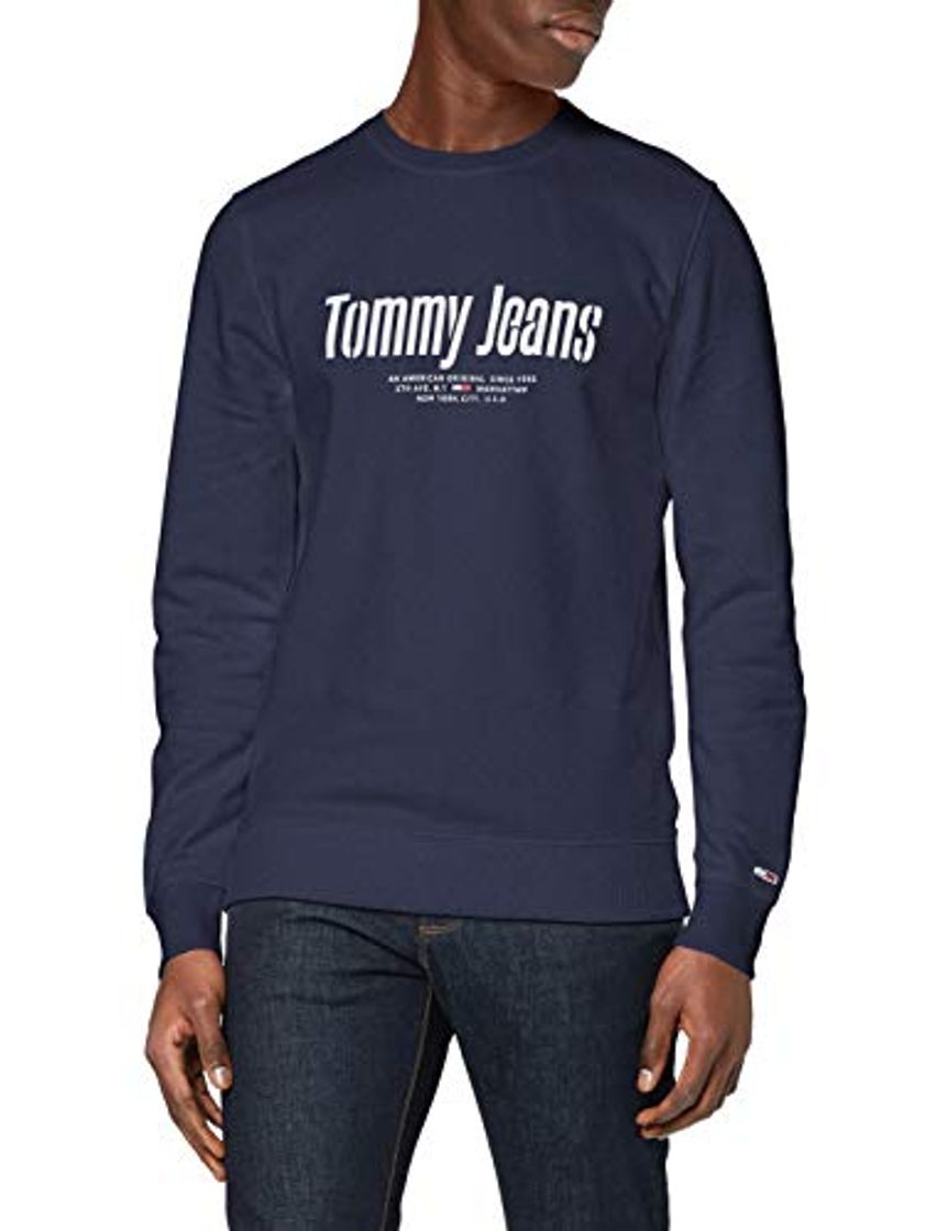 Fashion Tommy Hilfiger Essential Swt Sudadera con Cuello Redondo, Azul