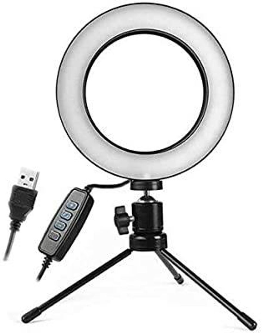 Fashion Iluminador Ring Light 16Cm Usb Led Misto 3500K 5500K + Tripe