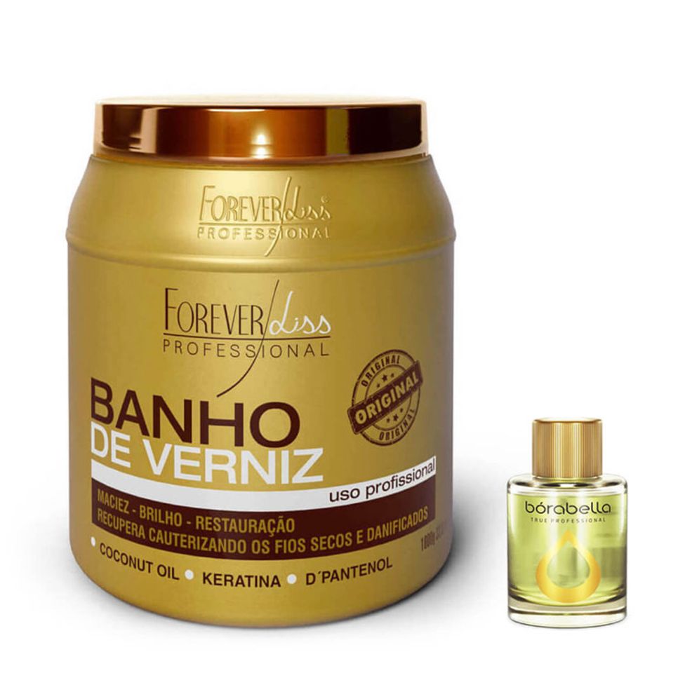 Banho de Verniz 1kg Forever Liss Mascara Hidratação 