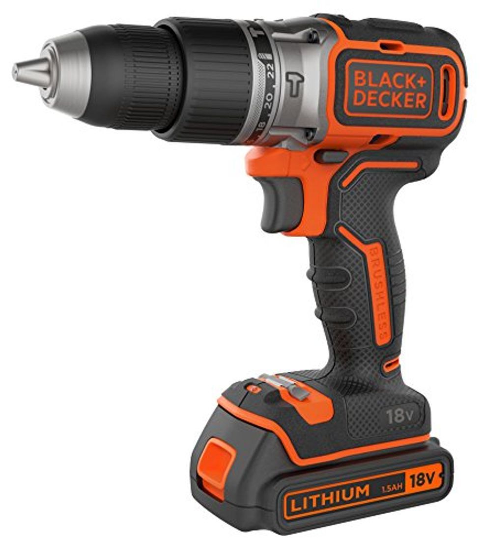 Lugares BLACK+DECKER BL188KB-QW - Taladro Percutor Motor Brushless con 2 velocidades 18 V