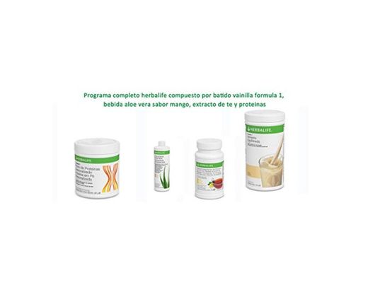 Programa completo herbalife compuesto por batido vainilla formula 1