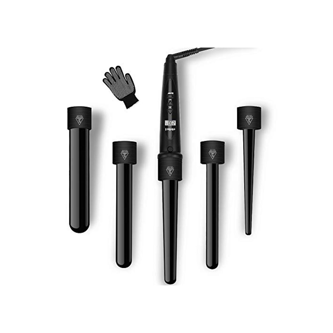 Social ELEHOT Rizador Pelo Planchas Rizadoras Profesional Pantalla LCD Tenacillas Pelo Ceramica Muitifunción