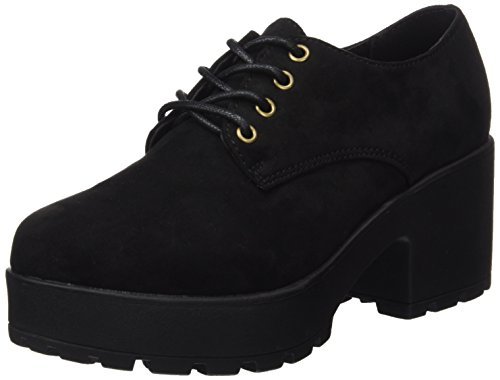 Place COOLWAY Cruise, Zapatos de Cordones Oxford para Mujer, Negro