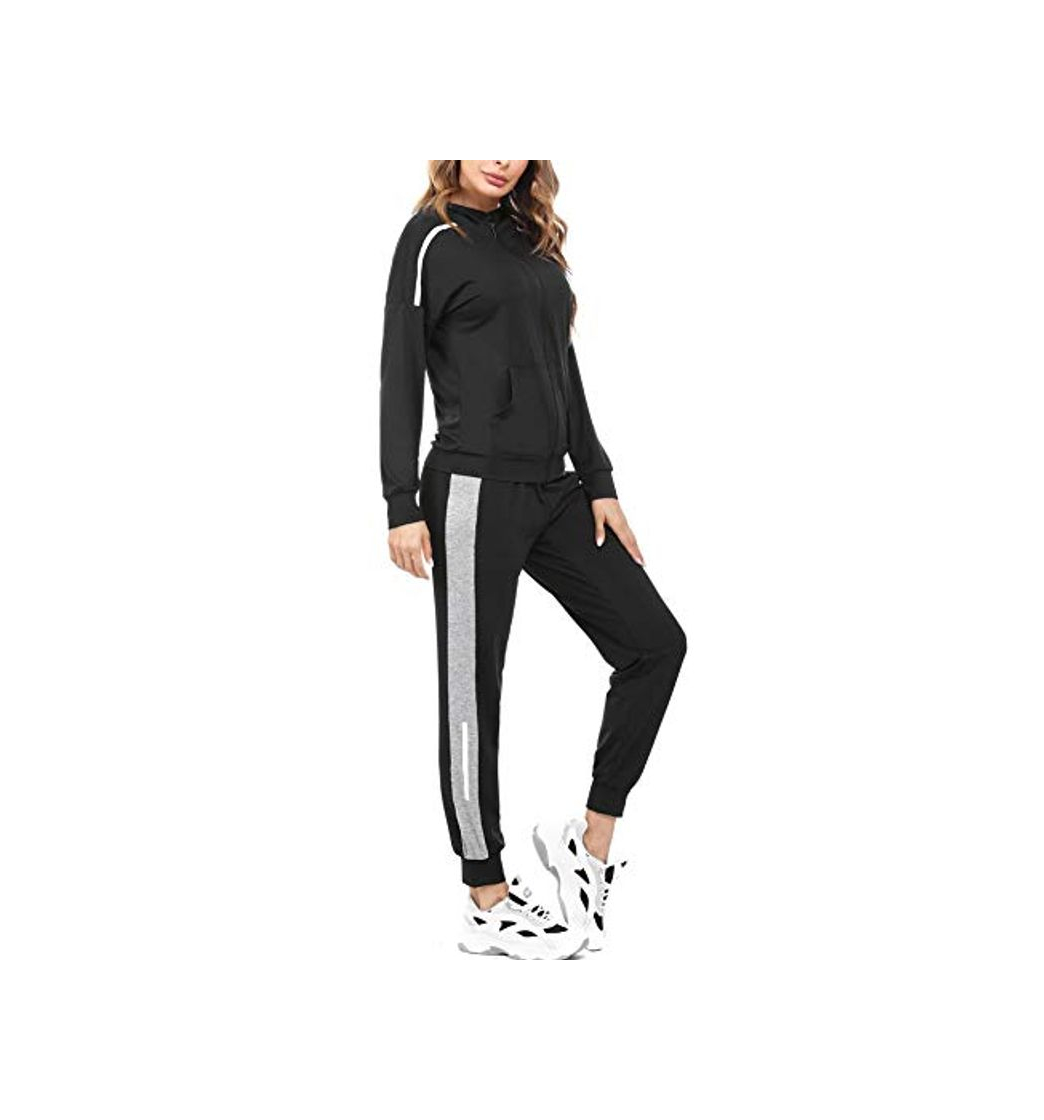 Social Aibrou Conjunto Chándal de Mujer Sudadera con Cremallera y Pantalones