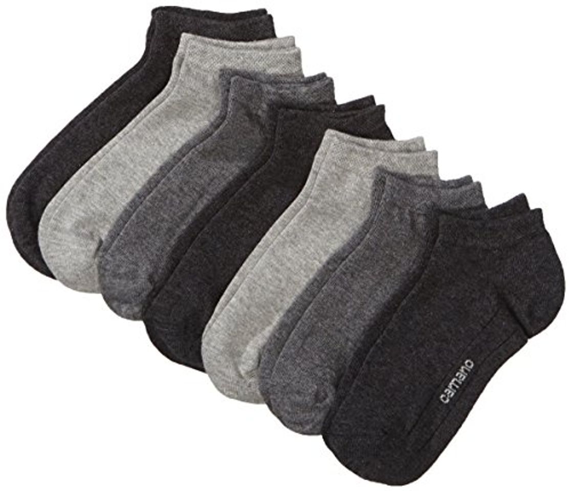 Fashion Camano 3003 Ca-Soft Sneaker 7 Paar Calcetines cortos, Gris